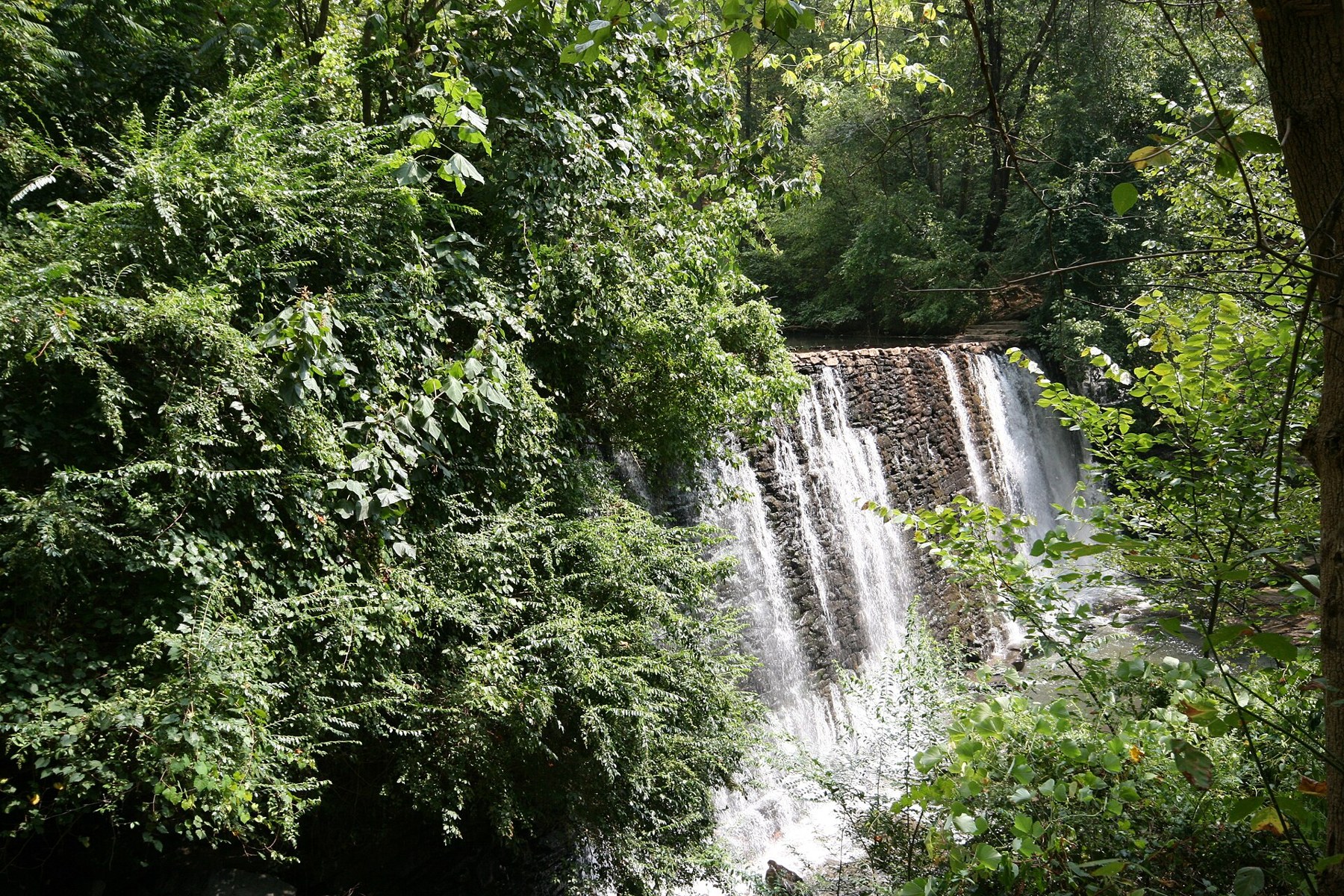 Waterfall at Roswell Mill on Vickery Creek (2007-08-26 14:36)